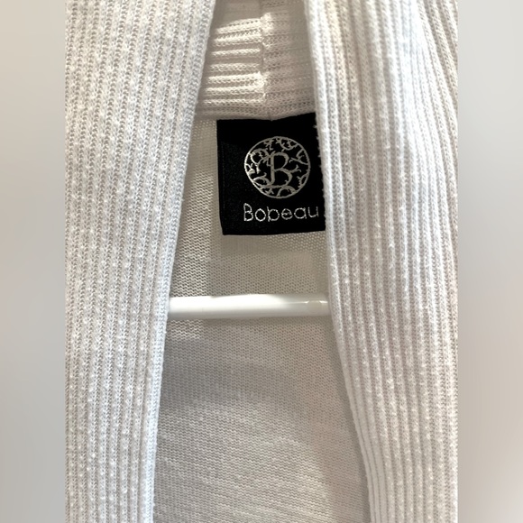 Bobeau White High Low Open Front Cardigan Size Small. - Picture 3 of 6